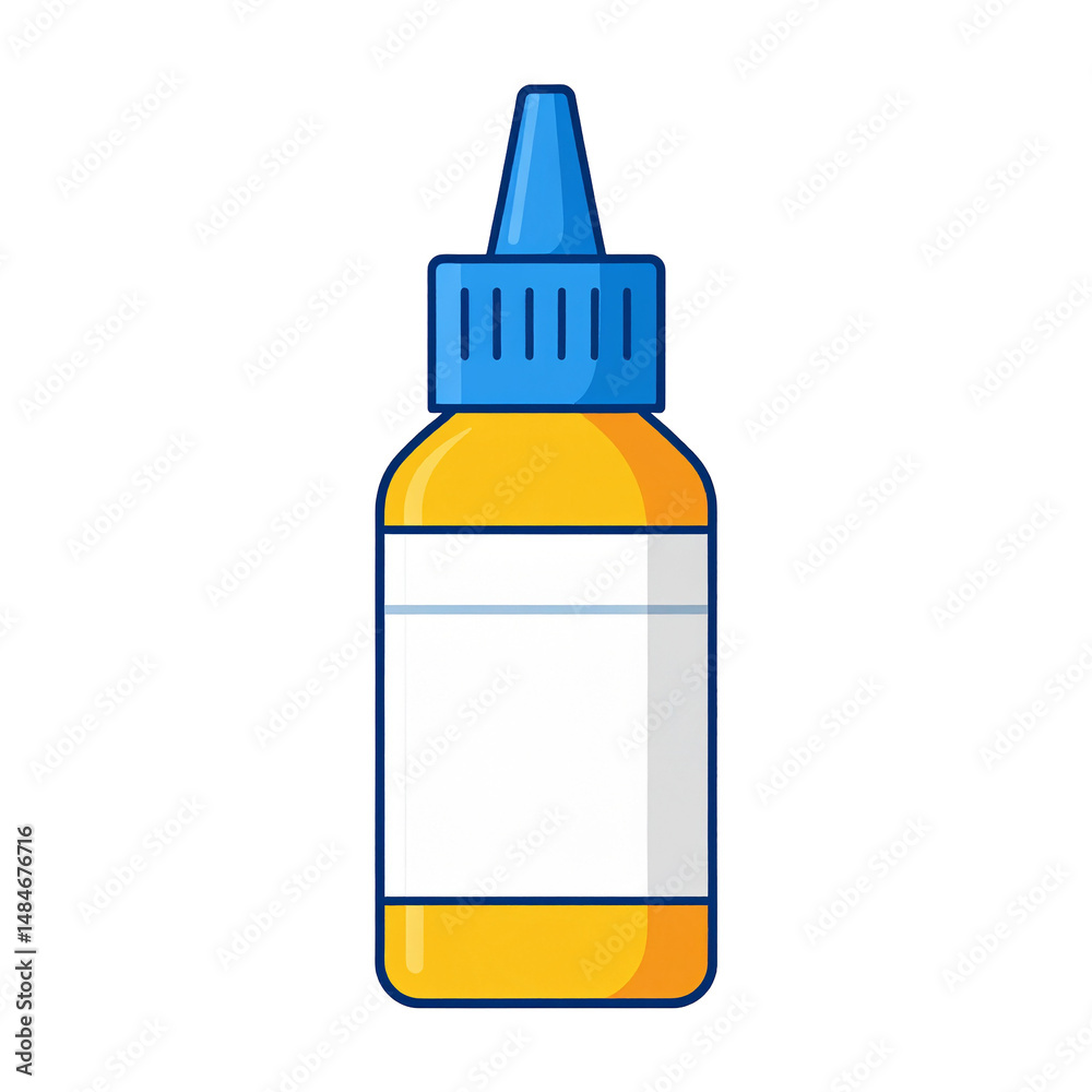 Small Amber Bottle with Blue Cap Medical or Cosmetic Product Packaging Mockup Small Amber Bottle with Blue Cap Medical or Cosmetic Product Packaging Mockup