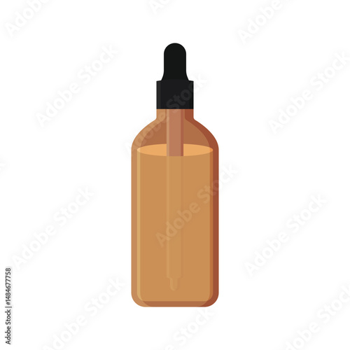 Aromatherapy bottle flat vector design on a white background