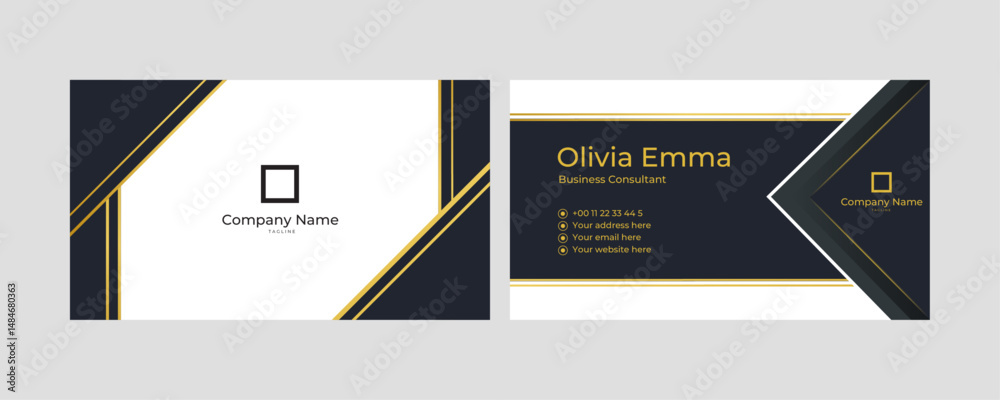 Abstract classic design business card template Abstract classic design business card template