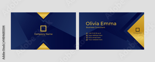 Business card template with luxury design