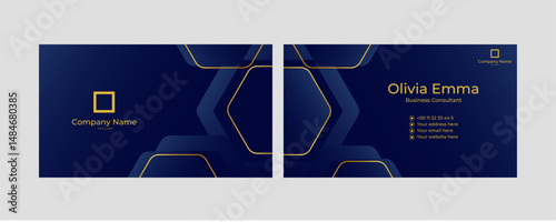 Business card template with luxury design