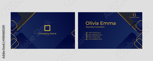 Business card template with luxury design