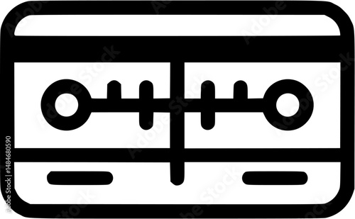 Stylized credit card with unique circuit design