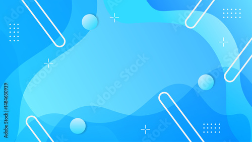 Blue Multipurpose Abstract Background Banner with shape variation