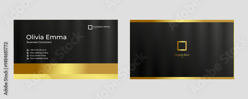 Black Luxury Abstract Bussines Card Template