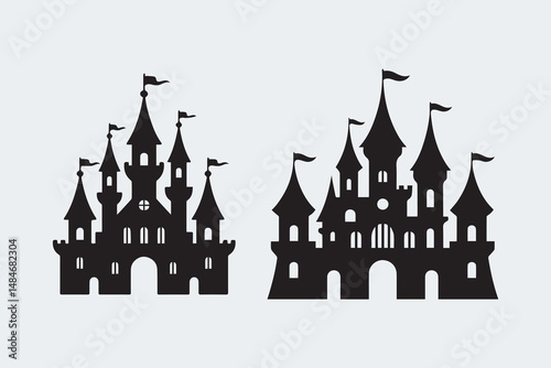 castle silhouette  Vector