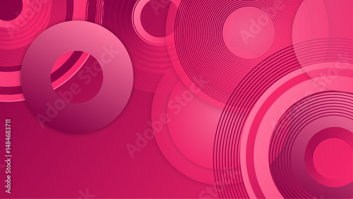 abstract backgrond with circle and line combination with pink colour