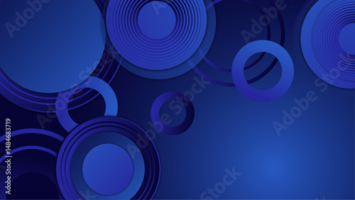 Circle blue abstract backgrond with and blank space