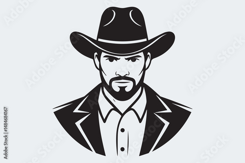 cowboy silhouette  Vector