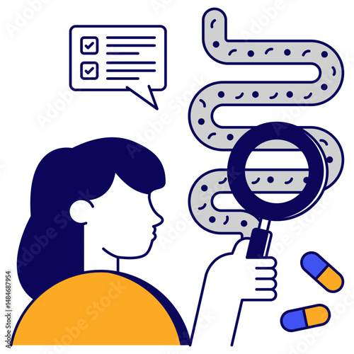 Premium download icon of intestine analysis