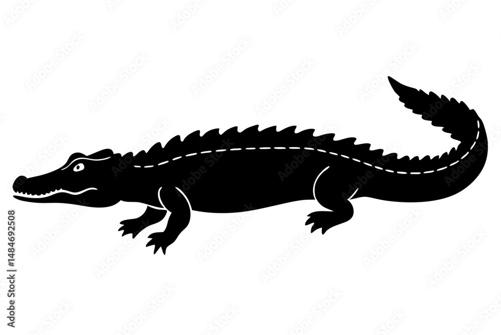 Fototapeta premium crocodile silhouette vector