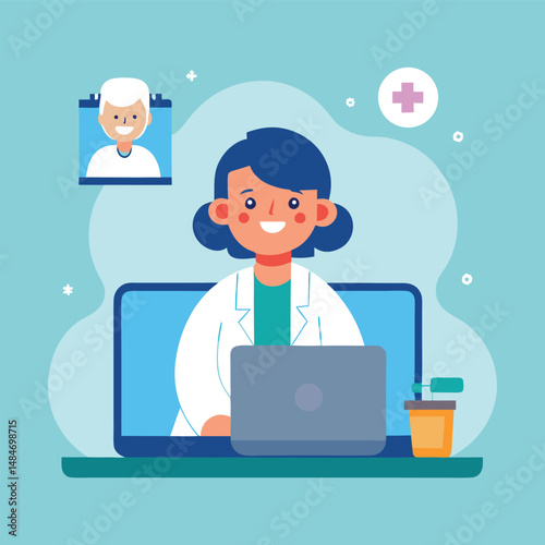 Friendly Female Doctor Providing Online Telemedicine Consultation to Patient