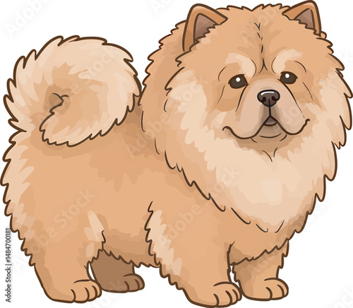Breed Chow Chow Dog  Vector 
