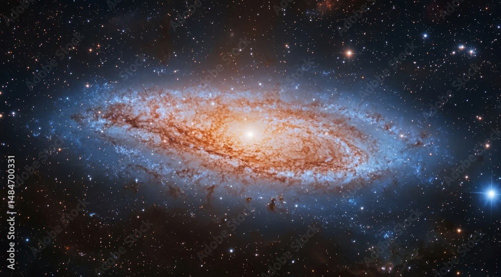Obraz premium Experience the wonder of an ultra-wide sci-fi space wallpaper for your backdrop.