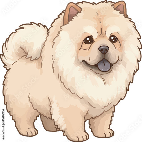 Breed Chow Chow Dog  Vector 