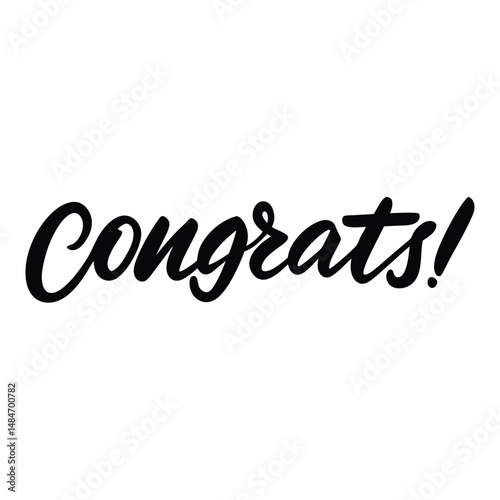 Congrats Word typography Vector Design .