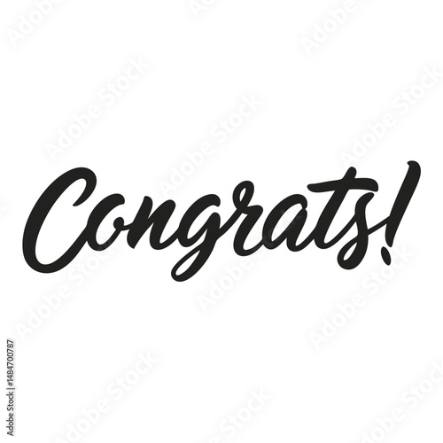 Congrats Word typography Vector Design .