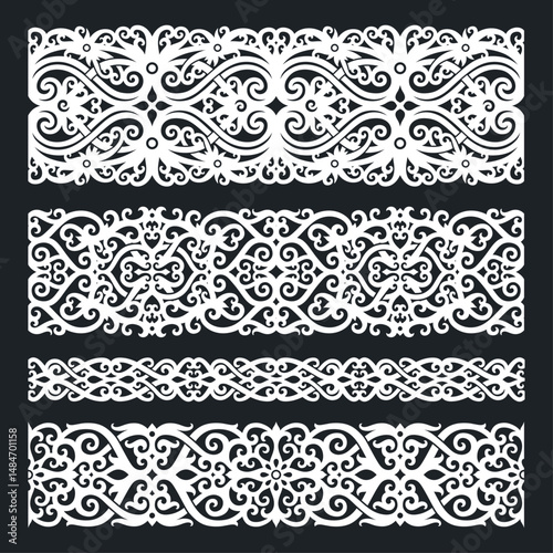 Borneo kalimantan dayak ornament set	