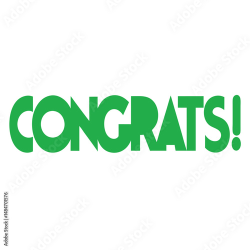 Congrats Word typography Vector Design .