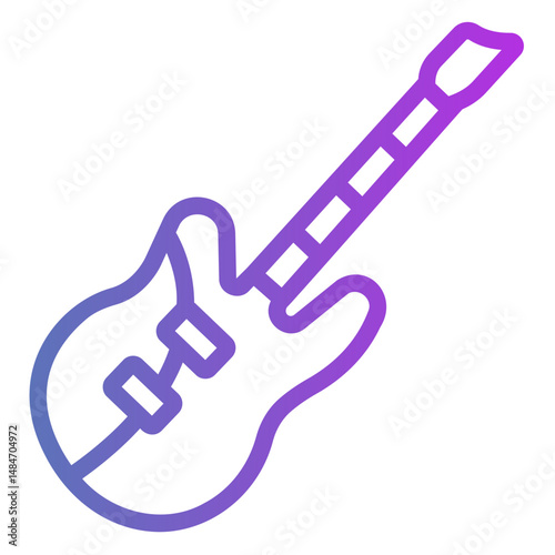 bass guitar Gradient icon