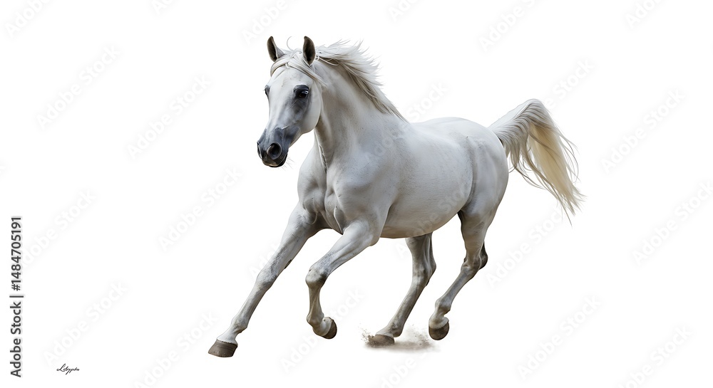 Fototapeta premium White Blaze, Windblown Grace