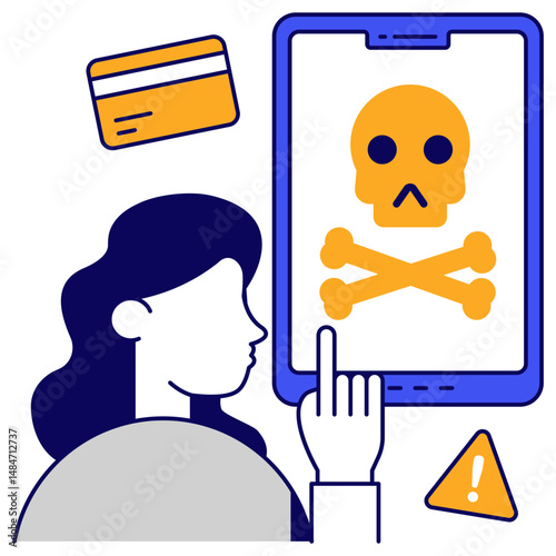 Premium download icon of mobile hacking