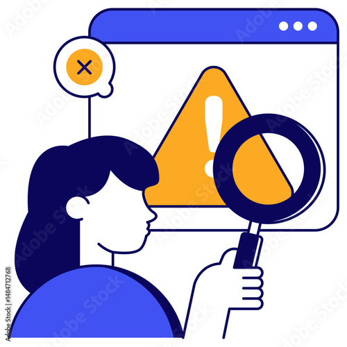 Modern design icon of search web error
