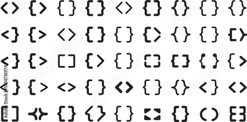 Collection of Different Bracket Types for Graphic Design Projects