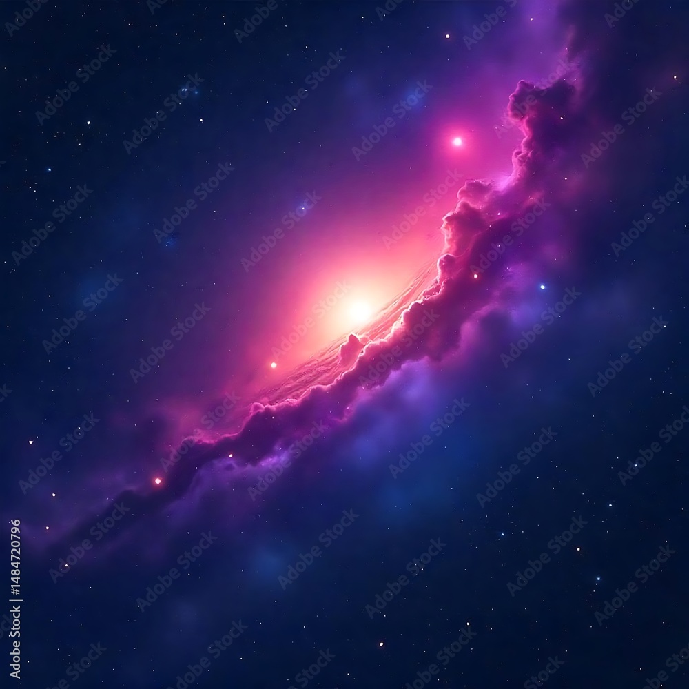 Fototapeta premium Space background with realistic nebula and shining stars background