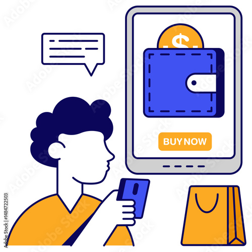 Editable design icon of mobile wallet