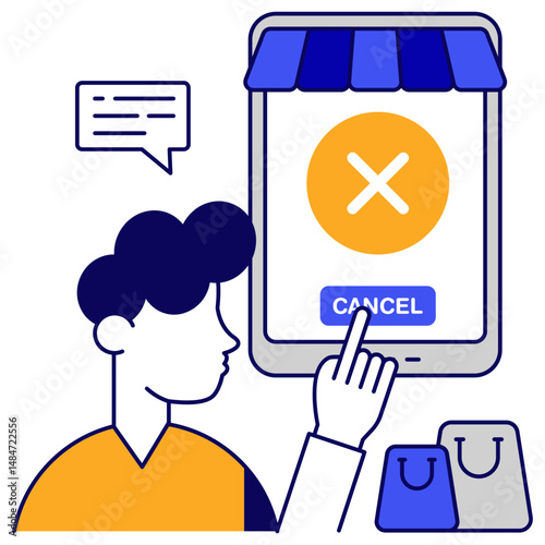 A unique design icon of order cancel