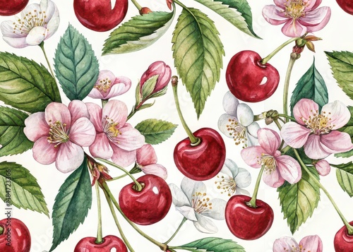 seamless cherry pattern