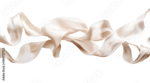 Elegant, flowing beige silk fabric.  Soft, luxurious drape