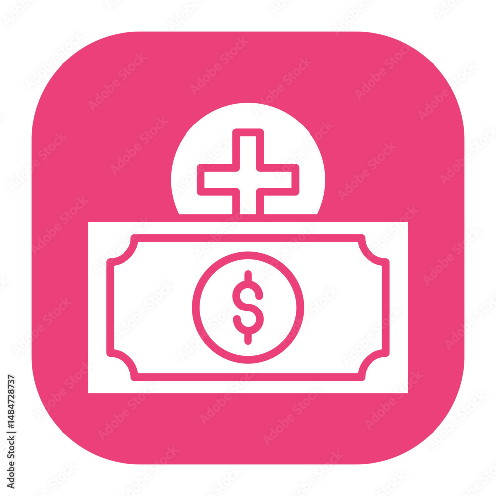 Fototapeta premium Procedure Cost Icon