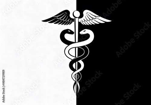 Black and white medical symbol