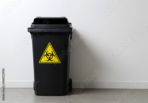 Biohazard waste container