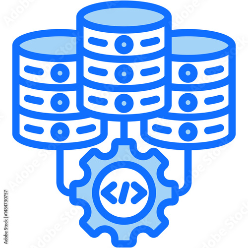 Containerization Mixed Icon Vector Illustration