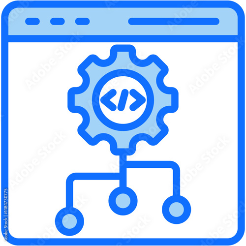Microservices Mixed Icon Vector Illustration