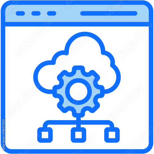 Devops Engineer Mixed Icon Vector Illustration