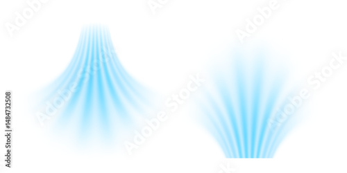 Air, wind effect isolated transparent background. Airflow overlay: fresh air for cleaning, cooling or changing the air. Wind Wave Effect. 3D vector illustration.