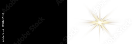 Vector transparent sunlight with sun glare. Overlay, Sun rays and glare, Sun, sunrays, light transitions, lens flare, light leaks and glare in PNG format. PNG sunlight flare. Golden flash and glare.