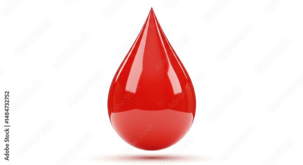 Obraz premium A Single Drop of Blood: Symbol of Life, Donation, and Health Care