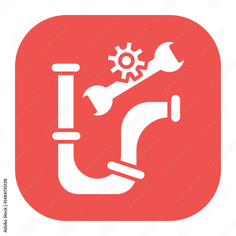 Pipe Fixing Icon Pipe Fixing Icon