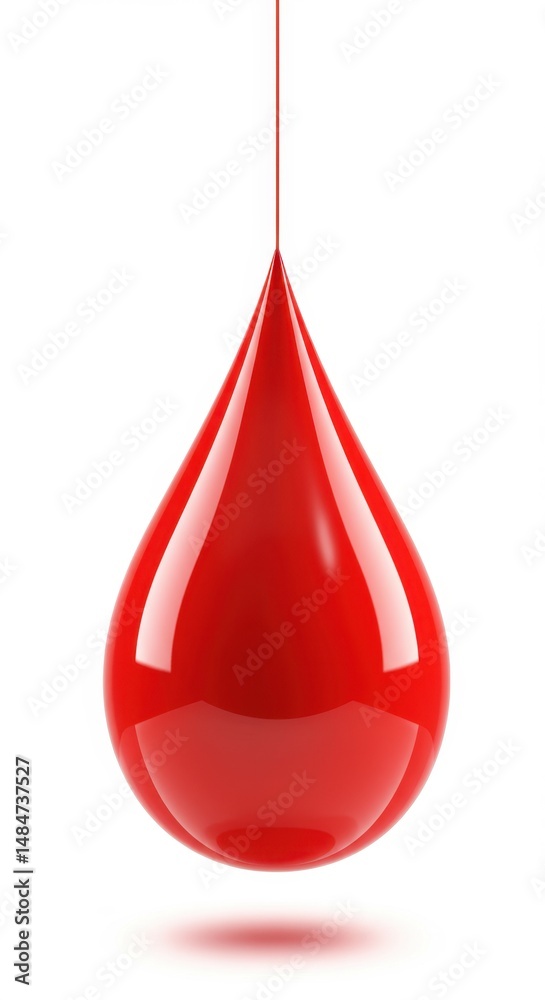 A Single Red Drop Hanging in Space: Abstract Minimalist Photography A Single Red Drop Hanging in Space: Abstract Minimalist Photography