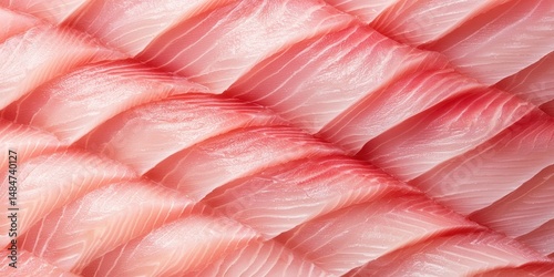 Slicing fresh fish for sushi preparation traditional kitchen culinary art indoor close-up gourmet experience