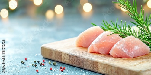 Raw chicken preparation for food safety kitchen closeup natural light culinary concept