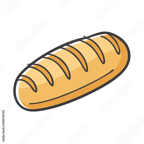 bread loaf icon, bread loaf vector illustration-simple illustration of bread loaf, perfect for bread loaf logos and icons