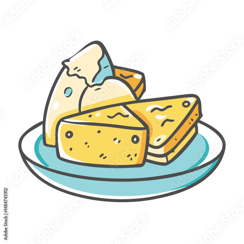 cheese platter icon, cheese platter vector illustration-simple illustration of cheese platter, perfect for cheese platter logos and icons