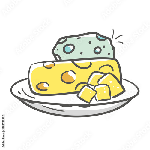 cheese platter icon, cheese platter vector illustration-simple illustration of cheese platter, perfect for cheese platter logos and icons