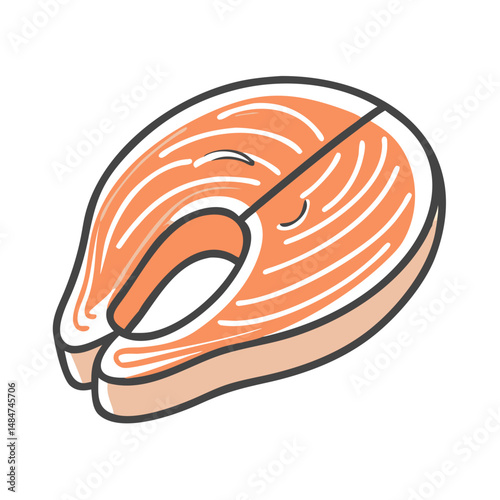 fish fillet icon, fish fillet vector illustration-simple illustration of fish fillet, perfect for fish fillet logos and icons